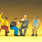 Preiser 10097 HO Seated Pedestrians Figures #3 (Set of 6)