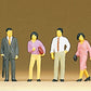 Preiser 10119 HO Standing Japanese Pedestrians Figures (Set of 6)