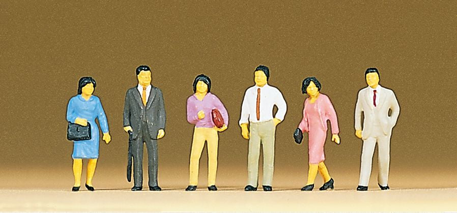 Preiser 10119 HO Standing Japanese Pedestrians Figures (Set of 6)
