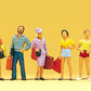 Preiser 23 HO Standing Teenagers & Passengers Figures (Set of 6)