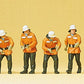 Preiser 10242 HO Firemen In Action Figures without Equipment (Set of 6)