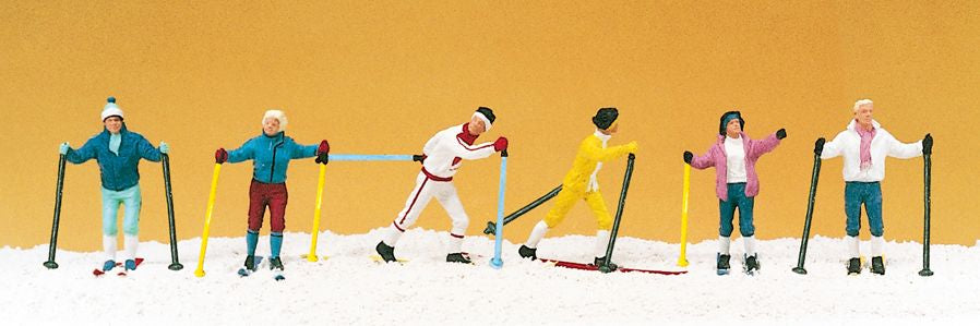 Preiser 10312 HO Cross Country Skiers Figures (Set of 6)