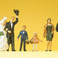 Preiser 10339 HO Bride & Bridegroom Guest Figures (Set of 6)