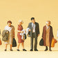 Preiser 10403 HO Standing Travelers Figures with Luggage #1 (Set of 6)