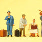 Preiser 10540 HO Travelers Figures With Luggage (Set of 6)