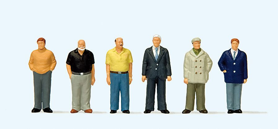 Preiser 10634 HO Standing Men Figures (Set of 6)