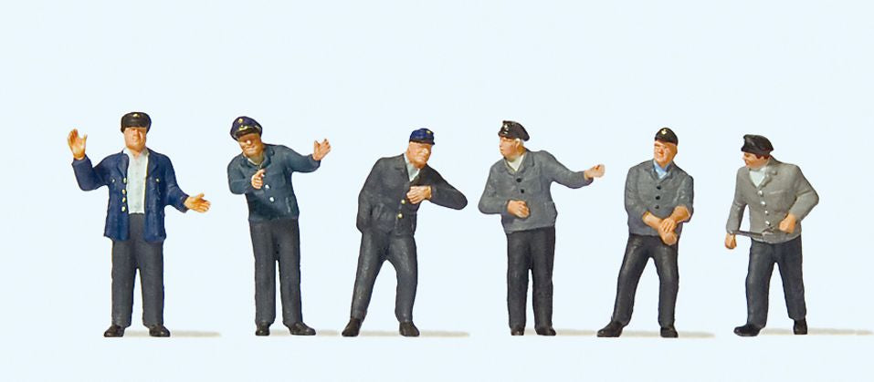Preiser 10717 HO Epoch III Engine Driver and Fireman Figures (Set of 6)