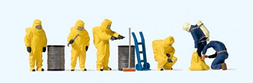 Preiser 10733 HO Firemen in Complete Protective Clothing Figures (Set of 6)