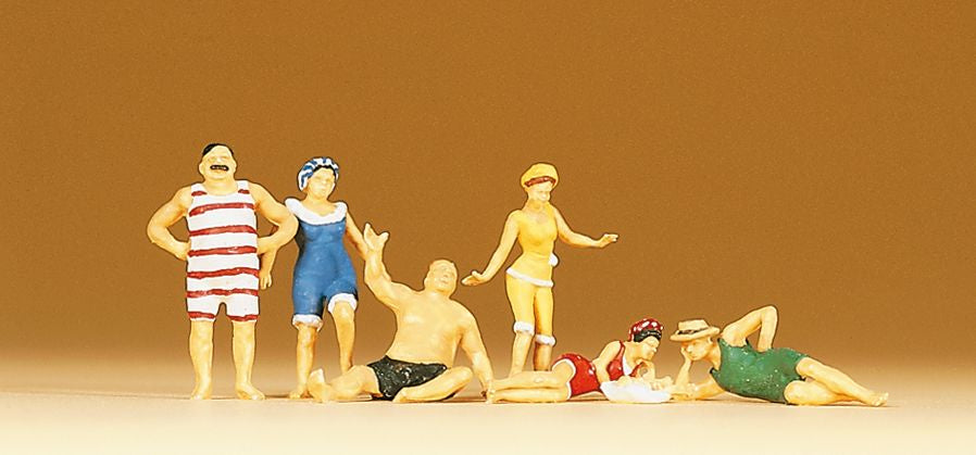 Preiser 12135 HO 1900's People Bathing Figures (Set of 6)