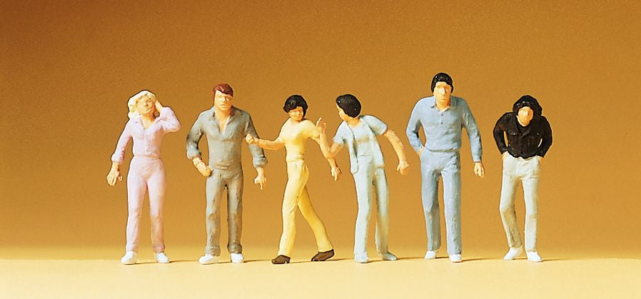 Preiser 14001 HO Walking Passers-By Figures (Set of 6)