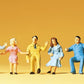 Preiser 14015 HO Seated Motorists Figures (Set of 6)