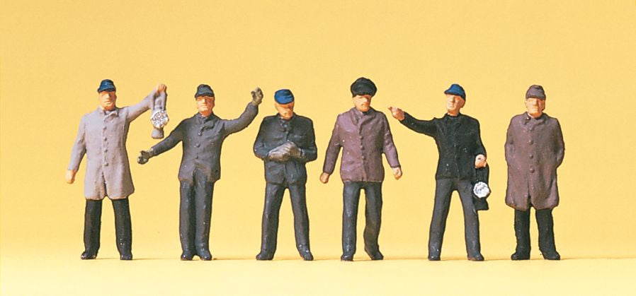 Preiser 14018 HO DB Railway Shunters Figures (Set of 6)