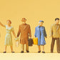 Preiser 14020 HO Walking Passengers Figures (Set of 6)
