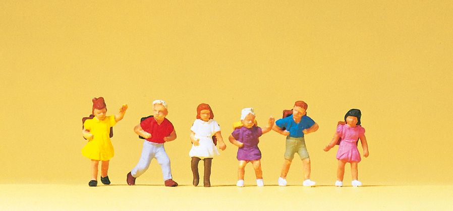 Preiser 14074 HO School Children Figures (Set of 6)