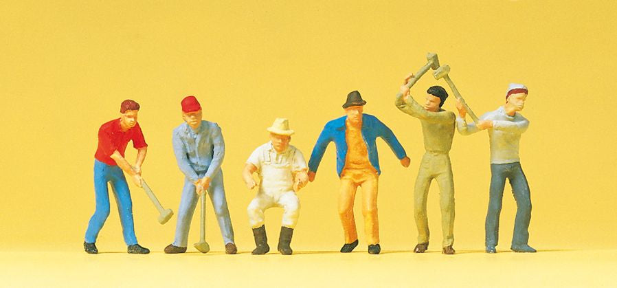 Preiser 14075 HO Workers Figures (Set of 6)