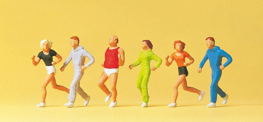 Preiser 14078 HO While Jogging Figures (Set of 6)