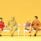 Preiser 14101 HO Seated Persons On Benches Figures (Set of 5)