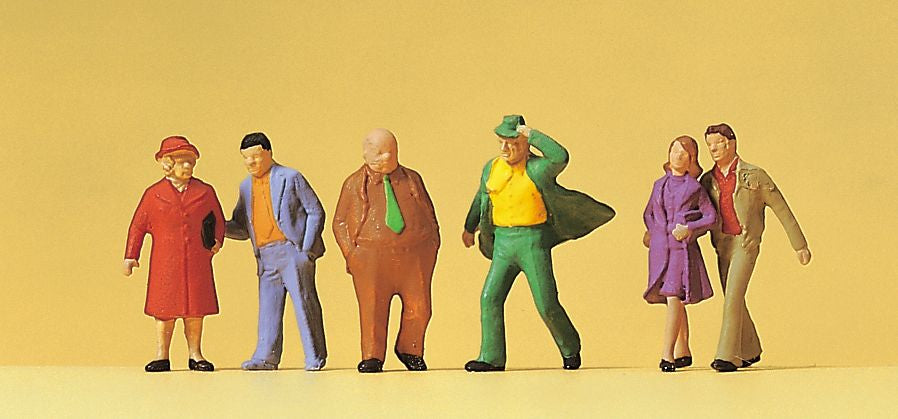 Preiser 14124 HO Standing Passers-By Figures (Set of 6)