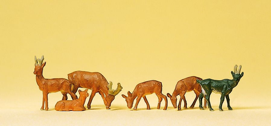 Preiser 14178 HO Animals - Roes and Chamois Figures (Set of 6)