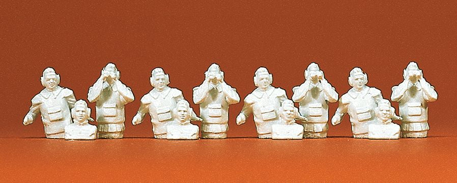 Preiser 16531 HO Unpainted Bundeswehr Crew for LLPz Wiesel Figures (Set of 12)