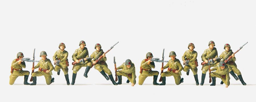 Preiser 16532 HO Armoured Infantry Riflemen on the Tank Figure Kit (Set of 12)