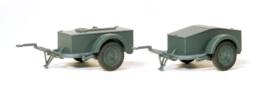 Preiser 16574 HO Trailer SdAnh 51 w/Crates Plastic Model Kit (Set of 2)