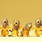 Preiser 20381 HO Animals - Seated Lions Figures (Set of 6)