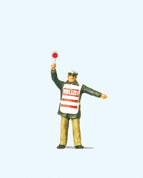 Preiser 28012 HO Policeman Wearing Safety Vest Figure