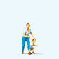 Preiser 28023 HO Mother with a Child Figures (Set of 2)