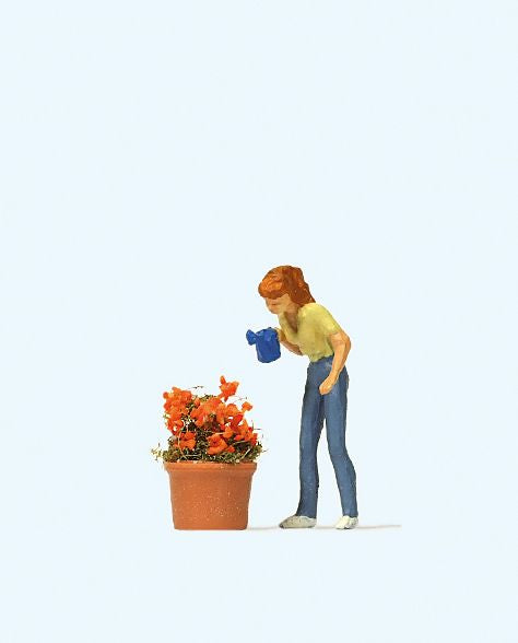 Preiser 28103 HO Scale Woman Watering Flowers Figure