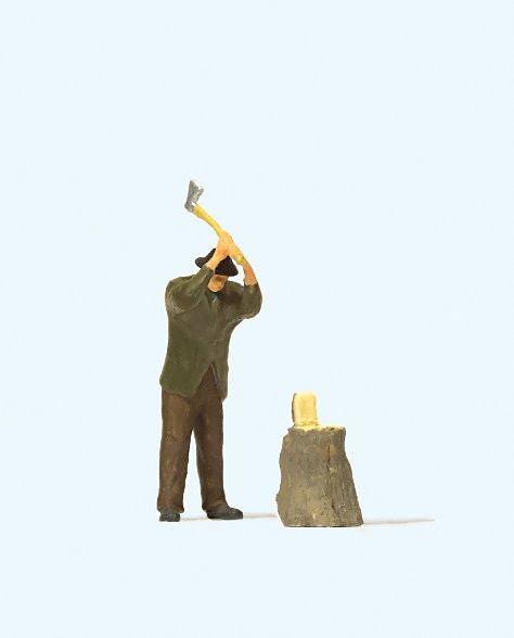 Preiser 28113 HO Chopping Wood Figure