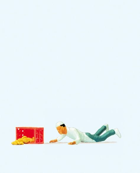 Preiser 28135 HO Caution! Wet Floor Figure