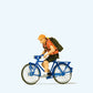 Preiser 28175 HO Bicycle Courier Figure with Bicycle