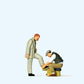Preiser 28184 HO Shoe Shine Boy & Customer Figures (Set of 2)