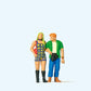 Preiser 28186 HO Walking Couple Figures (Set of 2)