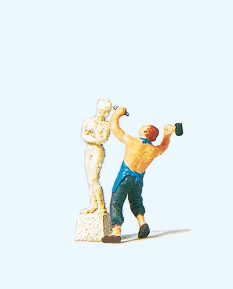 Preiser 29032 HO Sculptor with Sculpture Figure