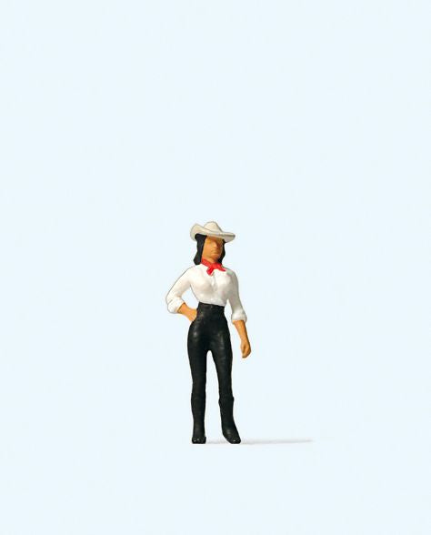 Preiser 29064 HO Mandy - Standing Cowgirl Figure