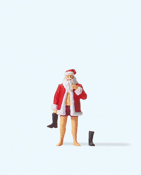 Preiser 29099 HO Holiday Santa Claus Getting Dressed Figure