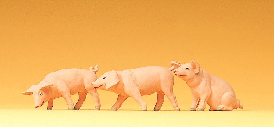 Preiser 47048 G Animals - Assorted Piglets Figures (Set of 3)