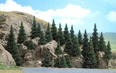 Busch 6469 HO/TT/N Silver Fir Trees (Set of 25)