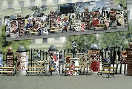Busch 1135 HO Nostalgic Scene with Pillar
