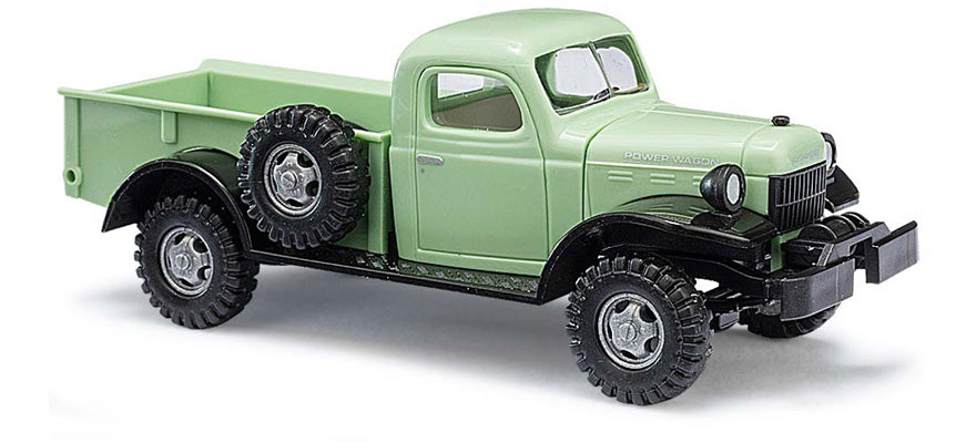 Busch 44021 HO Mint Dodge Power Wagon 4x4 Pickup Truck with Hose Reel 1945-1968