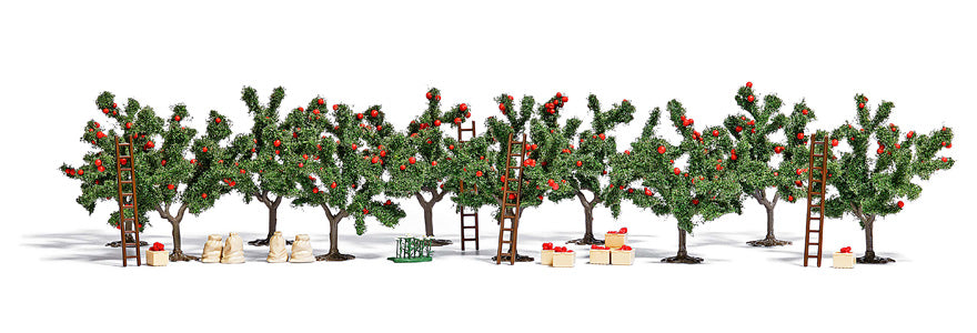 Busch 6620 HO Apple Orchard Harvest Scene with Details