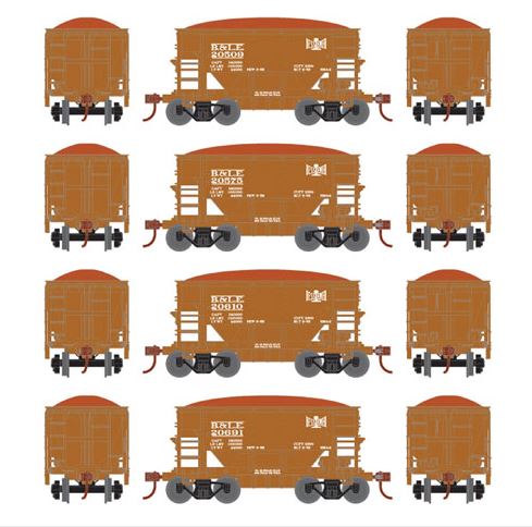 Roundhouse 87096 HO Bessemer & Lake Erie 24' Ribbed Ore Car w/Load #1 (4)