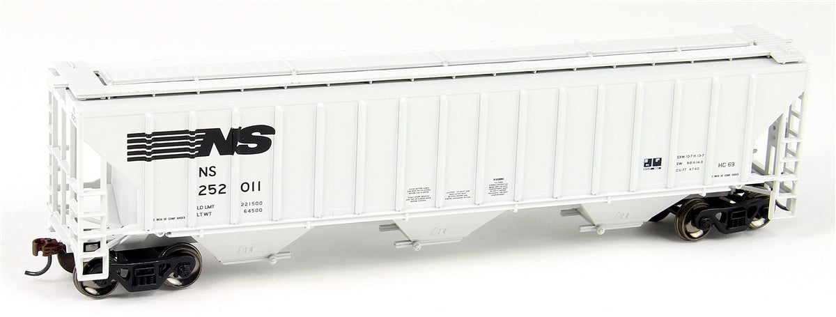 Athearn 14716 HO Norfolk Southern PS 4740 3-Bay Covered Hopper Car RTR #252011