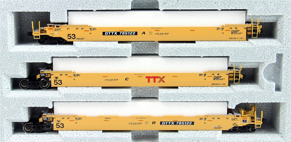 Kato 30-9049 HO TTX Gunderson MAXI-IV Double Stack Well Car Set #765122
