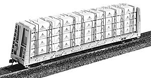 Jaeger Products 5400 HO Weyerhauser Building Products 60' Flat Car Lumber Load