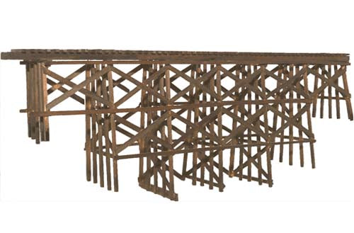 JV Models 1014 N Scale Straight Timber Trestle Bridge – Trainz