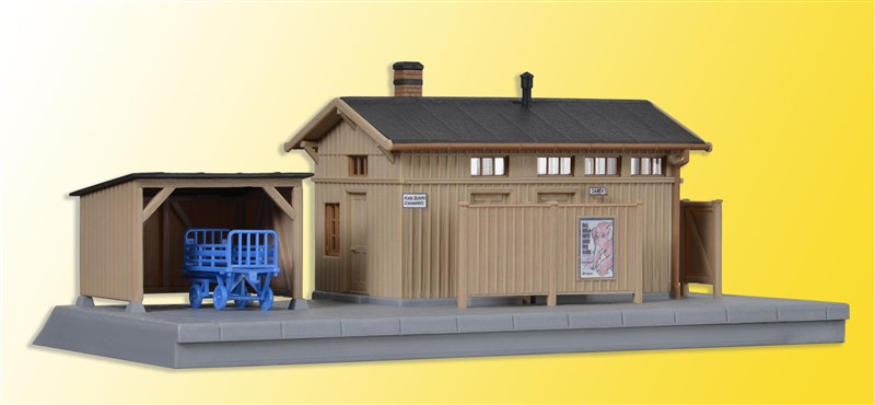 Kibri 39349 HO Lineside Building with Hut Building Kit