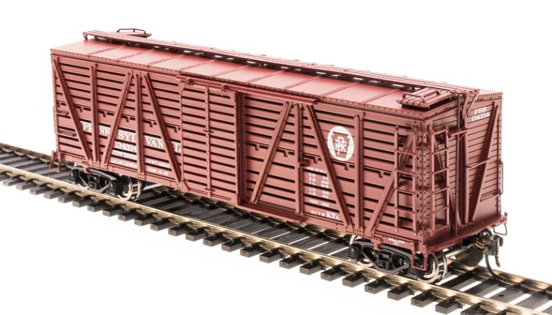 Broadway Limited 4575 HO Pennsylvania Oxide Red Stock Car with Sheep Sounds